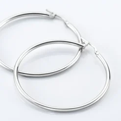 Créoles Or Blanc Rond