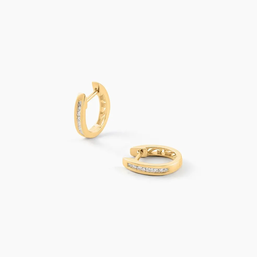 Créoles Or Jaune Aaren Diamants