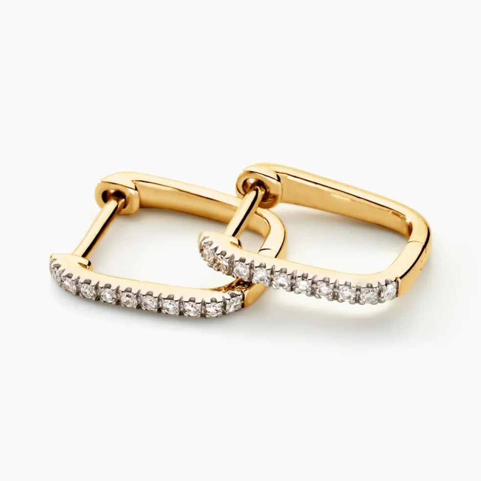 Créoles Or Jaune Araminta Diamant