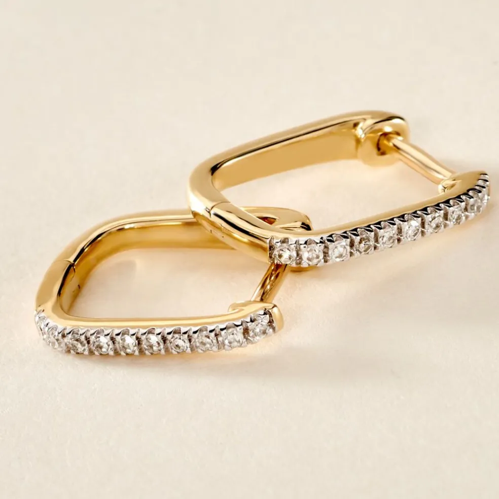 Créoles Or Jaune Araminta Diamant