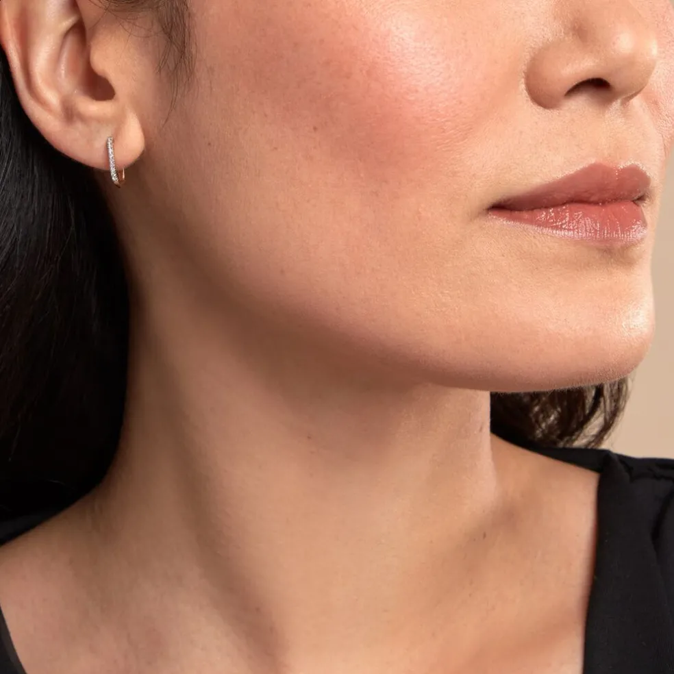 Créoles Or Jaune Araminta Diamant