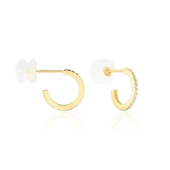 Créoles Or Jaune Brodie Oxyde De Zirconium