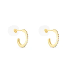 Créoles Or Jaune Brodie Oxyde De Zirconium