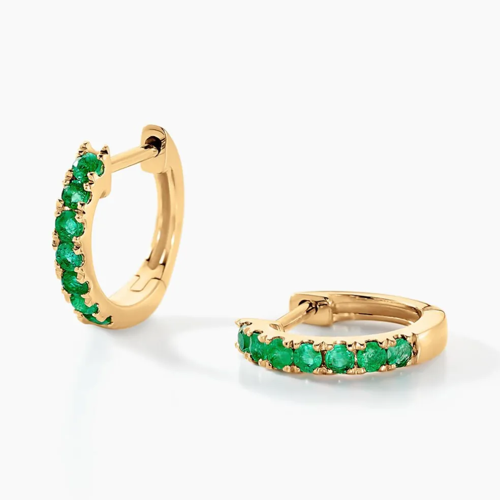 Créoles Or Jaune Killian Emeraudes