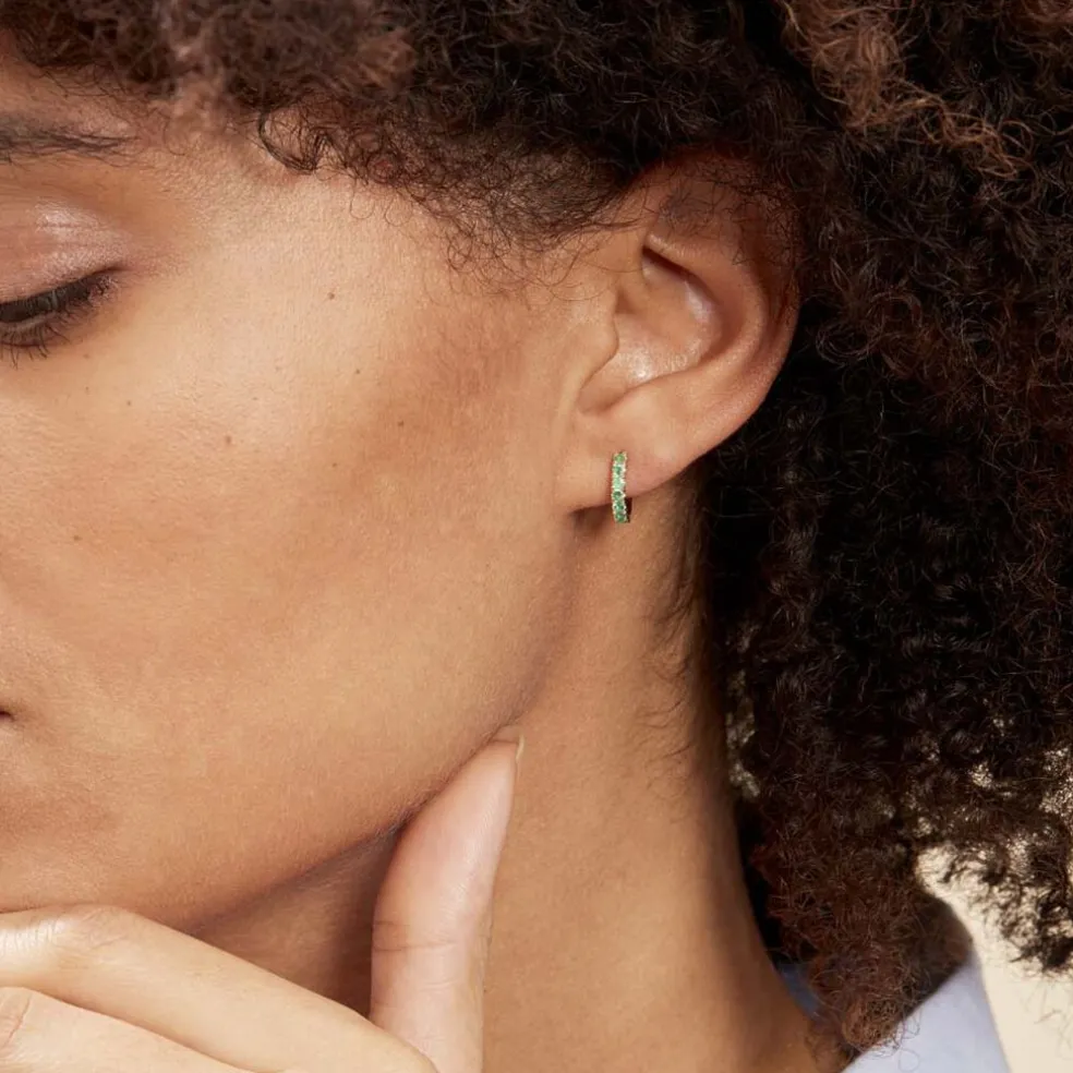 Créoles Or Jaune Killian Emeraudes