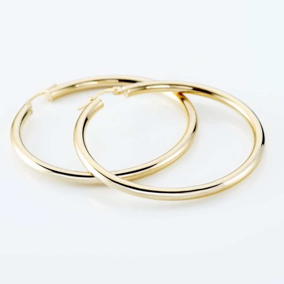 Créoles Or Jaune Rond