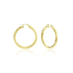 Créoles Or Jaune Torsadé