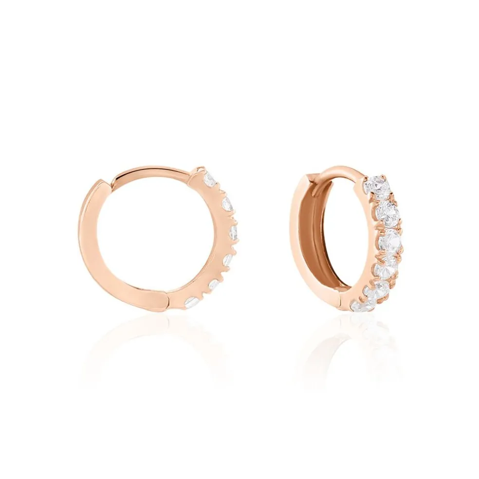 Créoles Or Rose Andgelina Oxyde