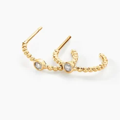 Créoles Pearly Effect Or Jaune Diamant