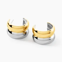 Créoles Perfect Match Acier Bicolore