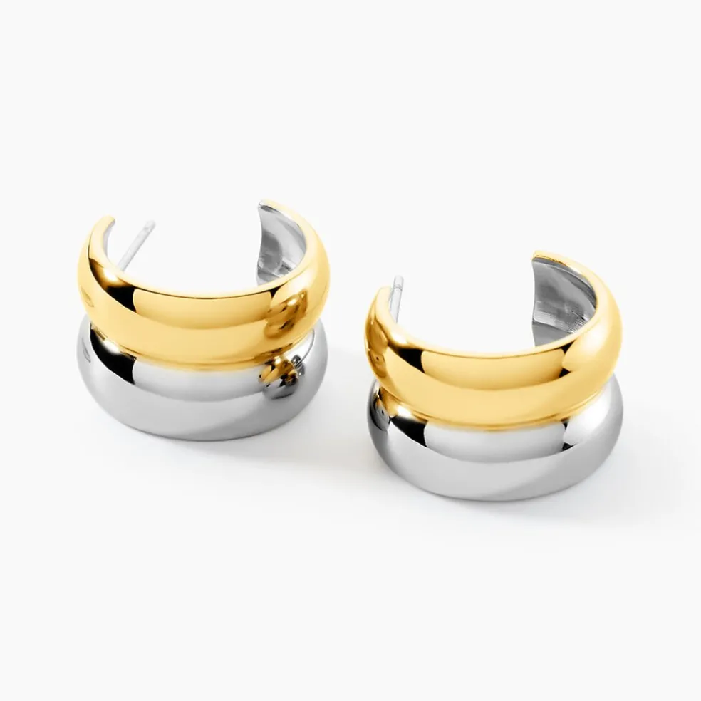 Créoles Perfect Match Acier Bicolore