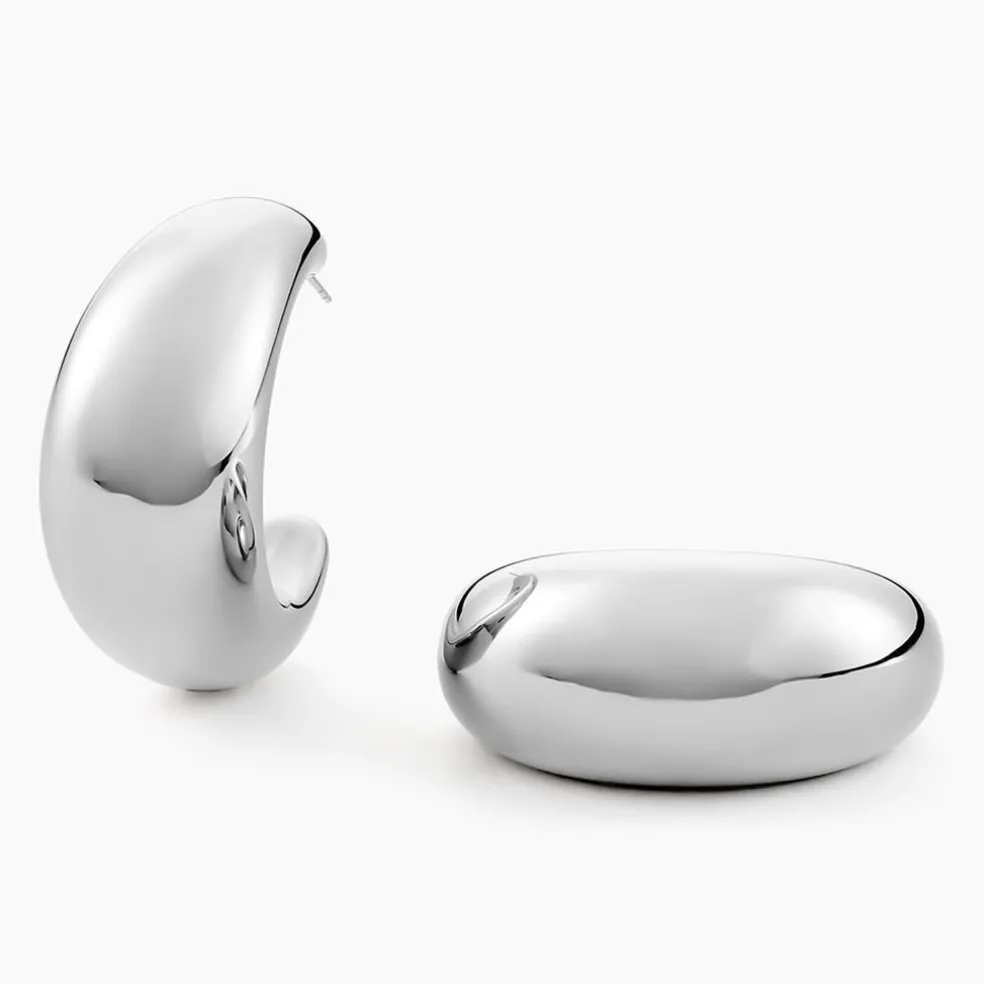 Créoles Perfect Match Acier Blanc