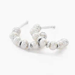 Créoles Perlissima Argent Blanc Perle De Culture