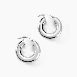 Créoles Piana Argent Blanc