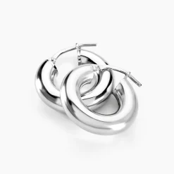 Créoles Piana Argent Blanc