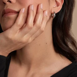 Créoles Piana Argent Blanc