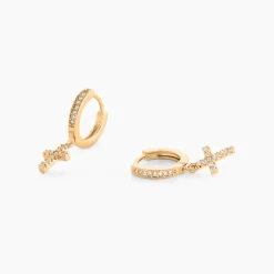 Créoles Plaqué Or Jaune Jenny Oxydes De Zirconium