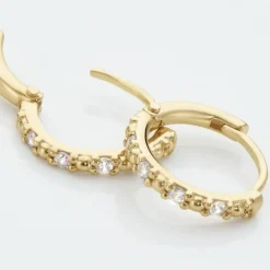 Créoles Plaqué Or Jaune Mimy Oxydes De Zirconium