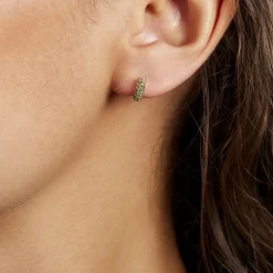 Créoles Plaqué Or Jaune Piha Oxydes De Zirconium