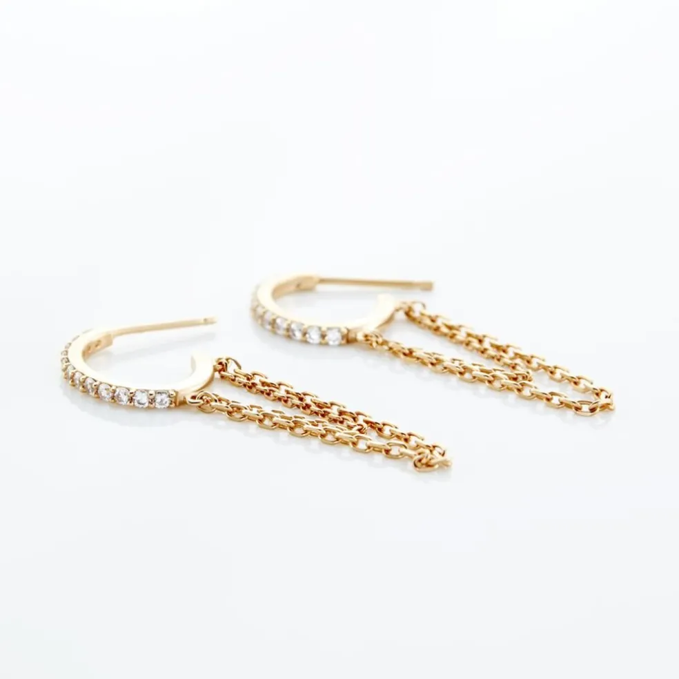 Créoles Plaqué Or Leinhard Oxydes De Zirconium