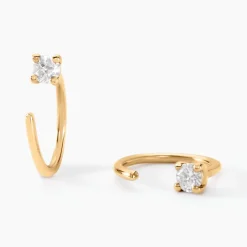 Créoles Ra Or Jaune Diamnt Synthétique