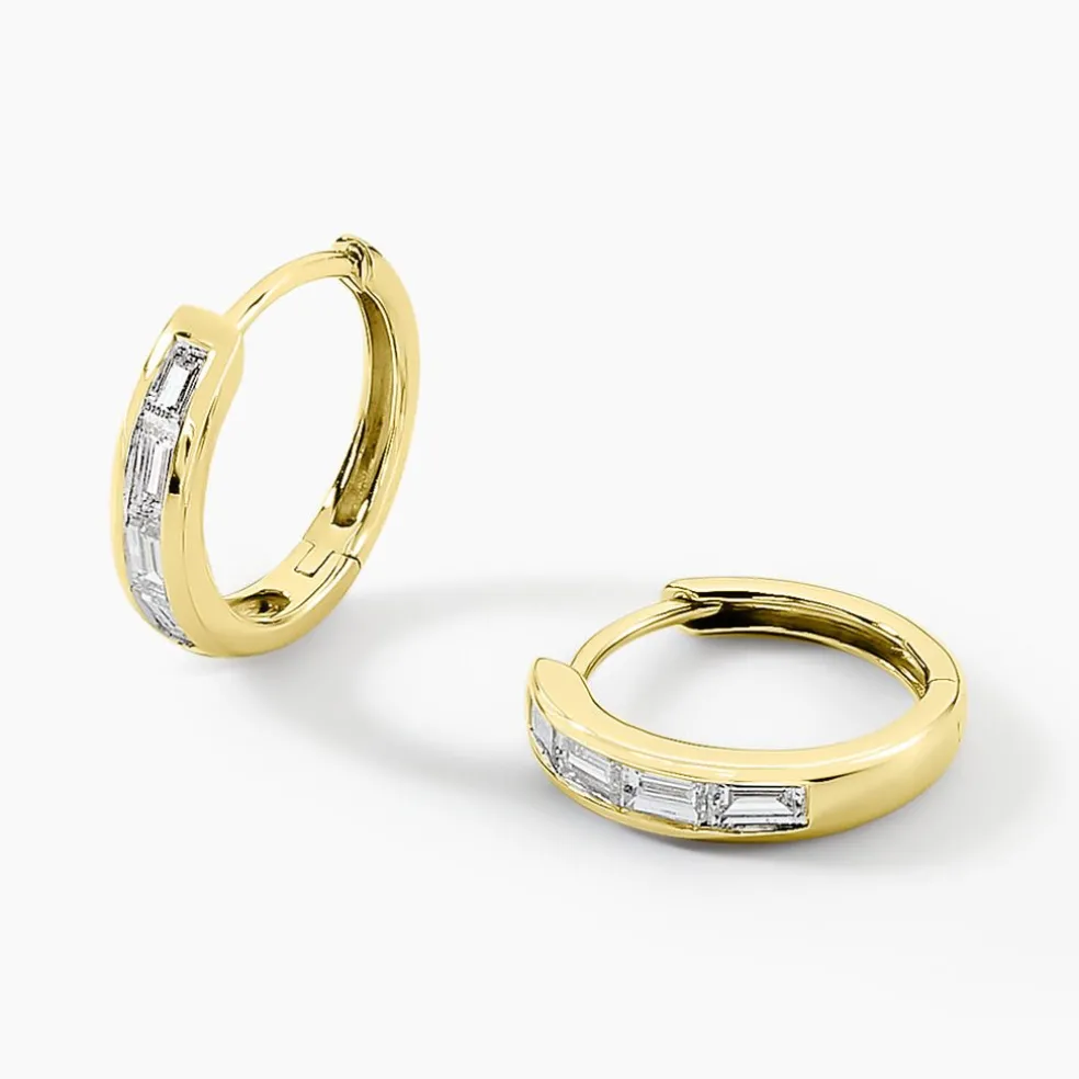 Créoles Rheanna Or Jaune Diamant Synthétique