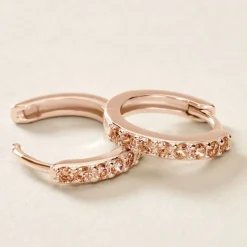 Créoles Rio Argent Blanc Oxyde De Zirconium