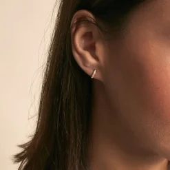 Créoles Rio Argent Blanc Oxyde De Zirconium