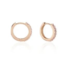 Créoles Rio Argent Rose Oxyde De Zirconium