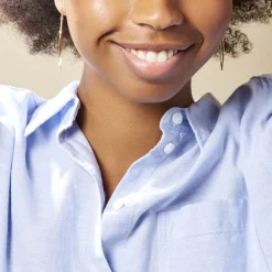 Créoles Roseane Hexagone Or Jaune