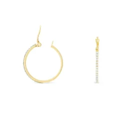 Créoles Sandrine Or Jaune Strass