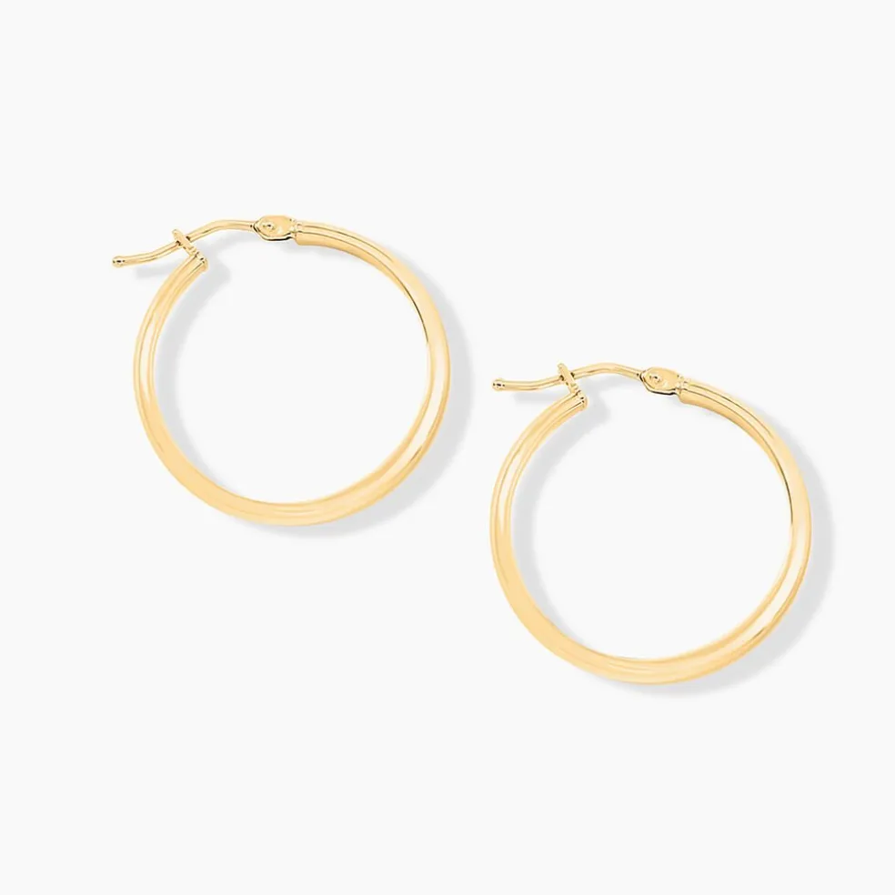 Créoles Shalana Lisses Demi Jonc Or Jaune