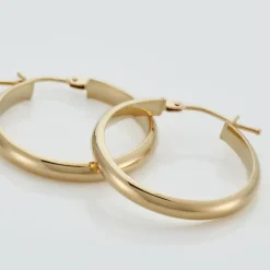 Créoles Shalana Lisses Demi Jonc Or Jaune