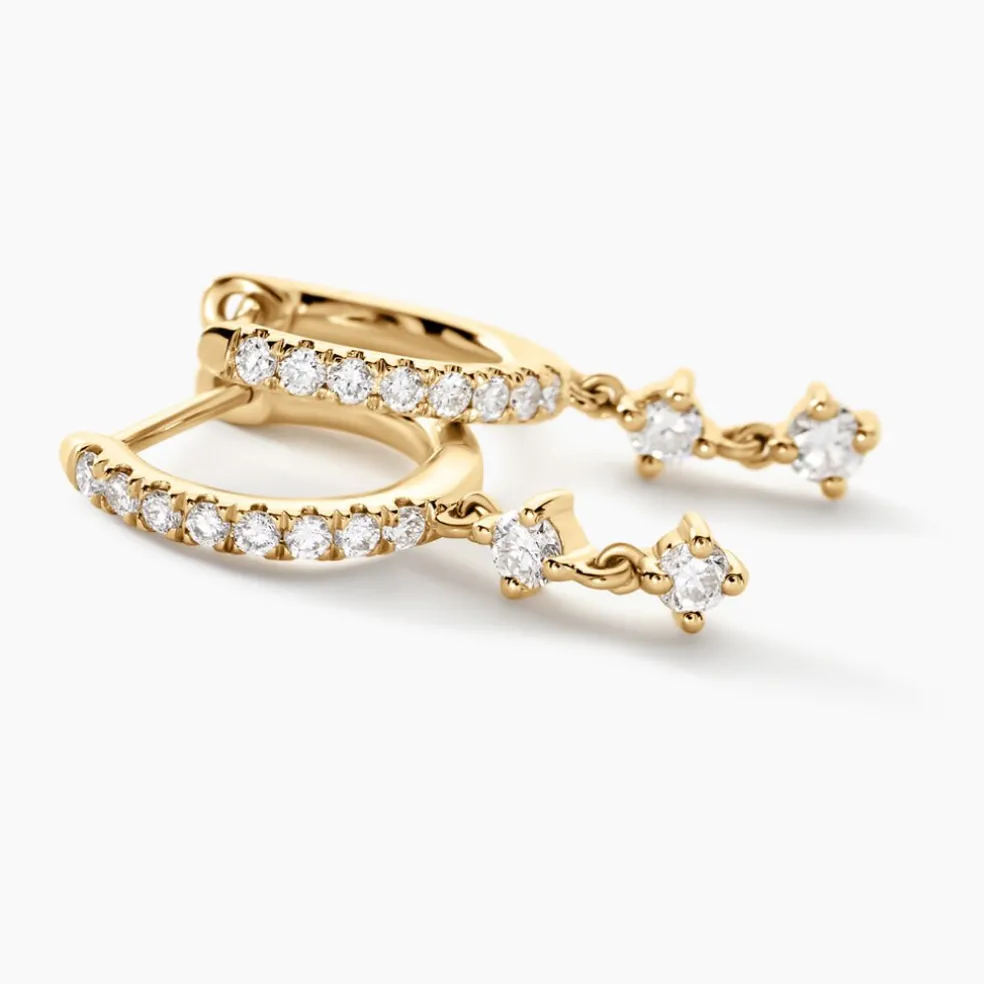 Créoles Sharyl Or Jaune Diamant Synthétique