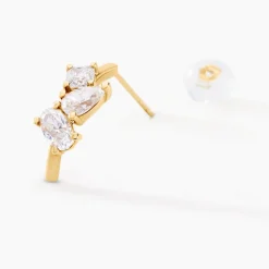 Créoles Shiny Garden Or Jaune Oxyde De Zirconium