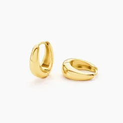 Créoles Skadi Acier Jaune