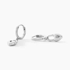 Créoles Spellia Argent Blanc