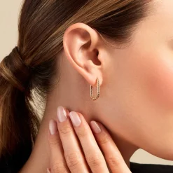 Créoles Spencer Acier Jaune