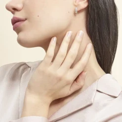 Créoles Sybilles Argent Blanc