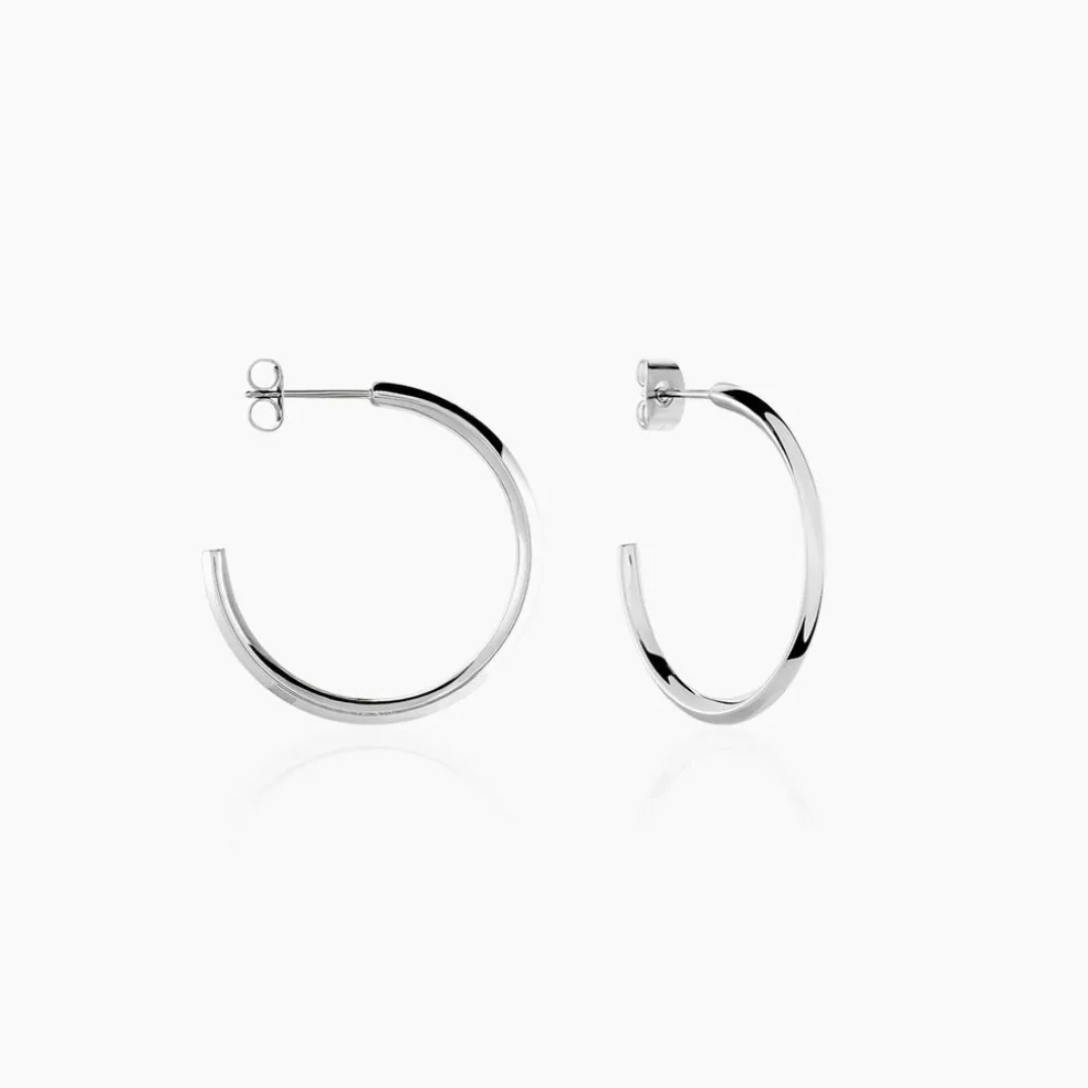 Créoles Tahaa Acier Blanc