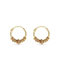 Créoles Tangerine Plaque Or Jaune