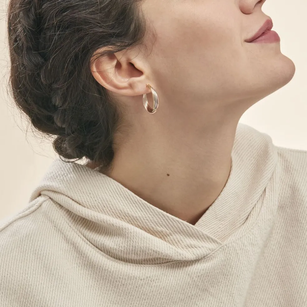 Créoles Tanya Or Tricolore