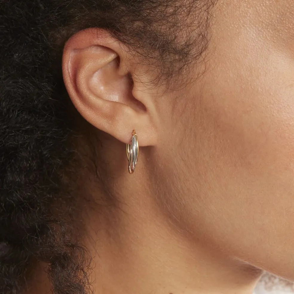 Créoles Tanya Or Tricolore