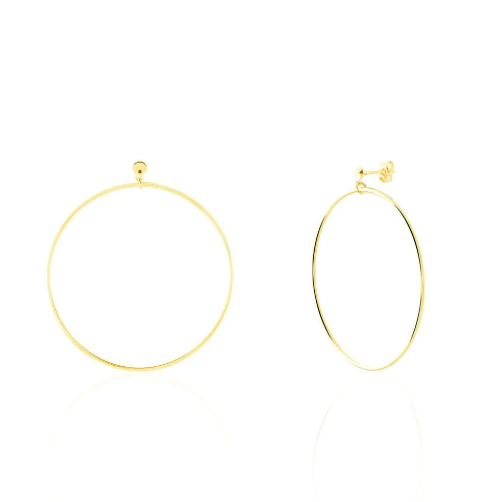 Créoles Tia Flexible Geometrique Or Jaune