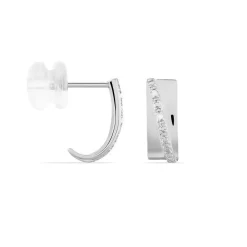 Créoles Timira Rondes Or Blanc Diamant