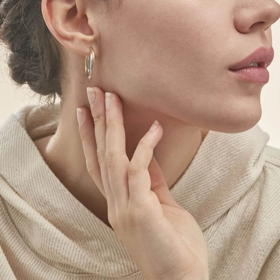 Créoles Tita Or Bicolore