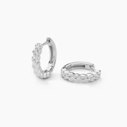 Créoles Toula Argent Blanc