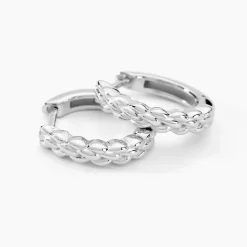 Créoles Toula Argent Blanc