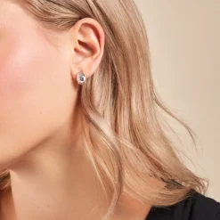 Créoles Two Argent Blanc