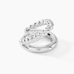 Créoles Two Argent Blanc